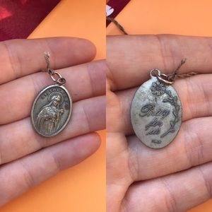 Saint Theresa vintage Charm pray for us catholic